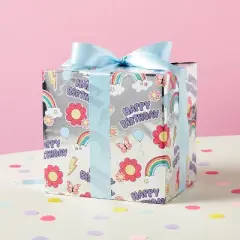 Gift Fabric Ribbon 1.5" Blue Satin - Spritz&trade;