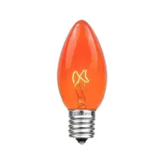 Novelty Lights 25 Feet C9 Christmas String Light Set, Vintage Holiday Hanging Light Set, White Wire