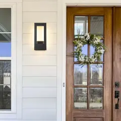 LLHZSY 2-Light 24W Matte Integrate LED Outdoor Wall Light Fixture 14 4/5" Exterior Light Fixture for Post Porch Yard Patio