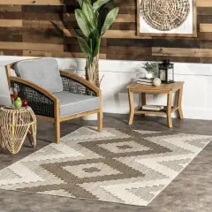 nuLOOM Teisha Diamond Indoor/Outdoor Patio Area Rug