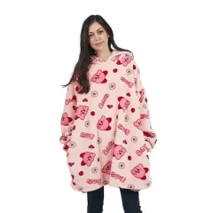 Adult Kirby Oversized Hoodie Blanket Wearable Blanket-OSFA