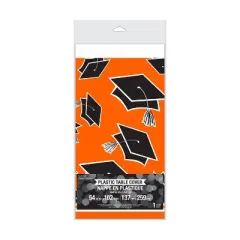 3ct Graduation School Spirit Tablecloth Orange