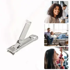 Unique Bargains Stainless Steel Nail Clippers Portable incisive Nail Clipper for Nail Care Silver Tone 1 Pc