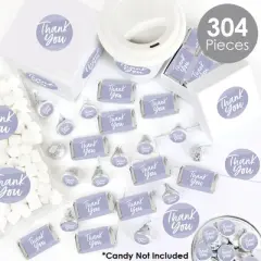 Big Dot of Happiness Purple Elegantly Simple - Guest Party Favors Candy Favor Sticker Kit - 304 Pieces