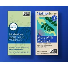Motherlove More Milk Moringa Vegan Capsules - 60ct Non-GMO Capsules