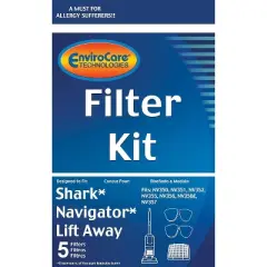 Shark Navigator Lift-Away NV350, NV351, NV352, NV355, NV356, NV356E, NV357 Pre-Filter Kit + 1 Hepa Filter. Replaces OEM #Xff350 & Xhf350