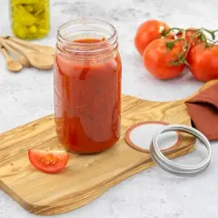 JoyJolt Wide Mason Jars with Airtight Lids, Labels and Measures - 32 oz - Set of 6