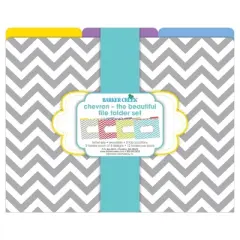 Barker Creek File Folders, Multi Design, 9.5" x 12", 12ct - Chevron Beautiful