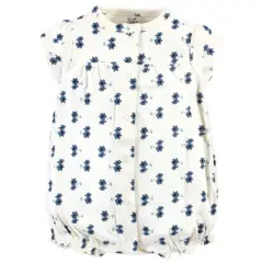 Touched by Nature Baby Girl Organic Cotton Rompers 3pk, Garden Floral