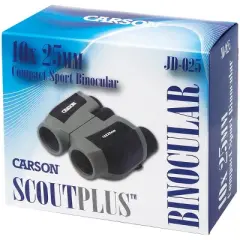 CARSON ScoutPlus 10x 25mm Compact Porro Prism Binoculars