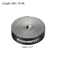 Unique Bargains PU Wear-Resistant Badminton Racket Head Protector Sticker Tape Black 16.4ft