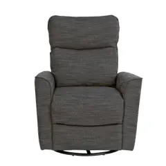 SECOND STORY HOME Soho Swivel Recliner Chair - Dark Gray