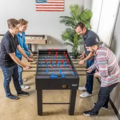 GoSports 54 '' Full Size Foosball Table Includes 4 Balls and 2 Cup Holders - Black Finish