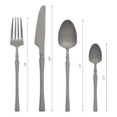 REGALWOVEN 24 Pcs 1 Set Stainless Steel Durable Rust-Proof Corrosion Resistant Serving Sets