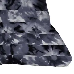 Wagner Campelo Shibori Stripes Outdoor Throw Pillow Black - Deny Designs