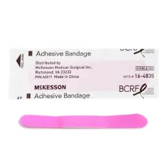 McKesson Breast Cancer Awareness Adhesive Strip Bandages, 100 Count, 1 Pack