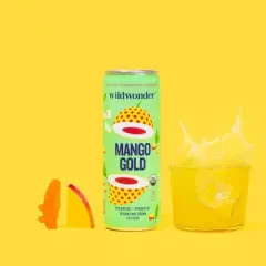 wildwonder Mango Gold Organic Prebiotic + Probiotic Sparkling Drink - 12 fl oz Can