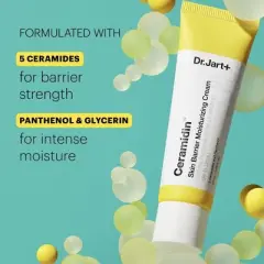 Dr. Jart + Ceramidin Skin Barrier Moisturizing Cream For Dry Skin (1.69 oz) 5 Ceramides for Barrier Strength & Intense Facial Skin Moisture