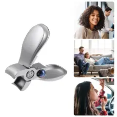 Unique Bargains Stainless Steel Mini Nail Clippers Portable Nail Clipper for Nail Care Gray 1Pc