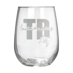 NFL Tampa Bay Buccaneers The Vino Stemless 17oz Wine Glass - Clear