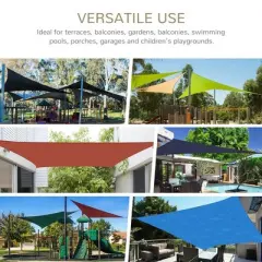 Resenkos Backyard Garden Canopy, Camping Canopy Screen Tent,20' x 13' Rectangle Outdoor Patio Portable Shade Canopy Sun Sail - Sand