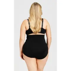 Women's Plus Size Hi Waist Shaper Brief - black | AVENUE