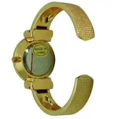 Olivia Pratt Every Day Textured and Rhinestone Metal Bangle Watch