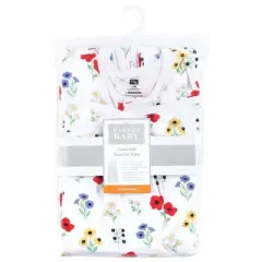 Hudson Baby Infant Girl Convertible Swaddle Sleep Sack, Wildflower