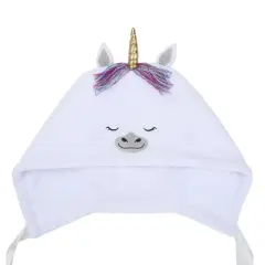 Novelty Beanie 3D Unicorn Hood with Chin Ties Beanie