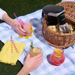 Drinkmate Spritzer Portable Soda Maker: BPA-Free, Hand Wash, 0.5L Capacity, Black, 1-Year Warranty, 74g Cartridge