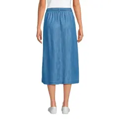 Lands' End Women's Tencel Tie Waist Midi Skirt