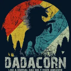 Men's Design By Humans Dadacorn Like A Normal Dad, More Awesome By shirtpublic T-Shirt