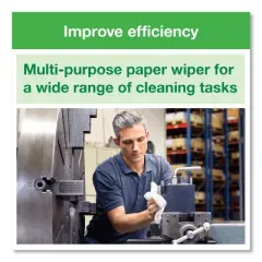 Tork Basic Paper Wiper, 1-Ply, 9 x 10.5, White, 250/Box, 24 Boxes/Carton