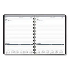 Recycled Meeting Note Planner, 11 x 8.5, Black Cover, 12-Month (Jan to Dec): 2026