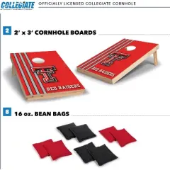 NCAA Texas Tech Red Raiders 2'x3' Wood Cornhole Set