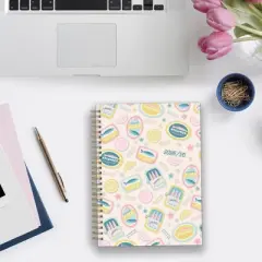 Blue Sky 5.875"x8.625" 2025-2026 Weekly/Monthly Wirebound Planner Clear Cover Tinned Light Multi