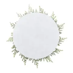 Saro Lifestyle Frosted Pine Placemat (Set of 4), 16", White