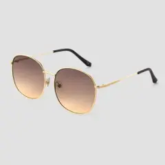 Women's Oversized Metal Round Sunglasses - Universal Thread&trade; Gold