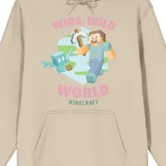 Minecraft Wide Wild World Adult Sand Graphic Hoodie