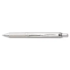 Pentel EnerGel Alloy RT Retractable Liquid Gel Pen .7mm Chrome Barrel Black Ink BL407A