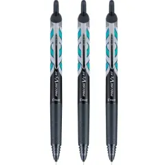 Pilot 3pk Precise V5 RT Deco Collection Rollerball Pens Extra Fine Point 0.5mm Black Ink