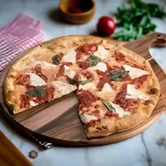 Kalmar Home Acacia Wood Round Cutting/ Charcuterie Board - Large