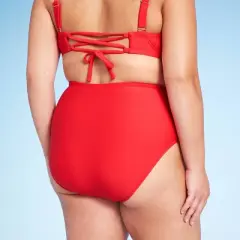 Women's High Waist Cheeky Bikini Bottom - Wild Fable&trade; Red