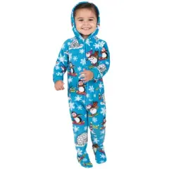 Footed Pajamas - Winter Wonderland Infant Hoodie Fleece Onesie