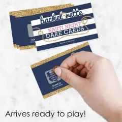 Big Dot of Happiness Last Sail Before the Veil - Nautical Bridal Shower and Bachelorette Party Game Scratch Off Dare Cards - 22 Count