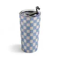Schatzi Brown Alice Check Powder Travel Mug 20 oz Stainless Steel Travel Mug - Deny Designs