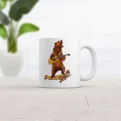 Crazy Dog Guitar Bear Mug Funny Sarcastic Rock and Roll Graphic Coffee Cup-11oz