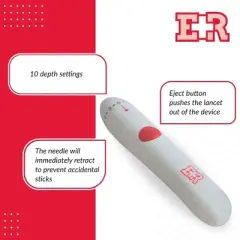Lancing Device with 100 Twist Lancets, 30 Gauge &ndash; Diabetic Blood Glucose Testing Supplies
