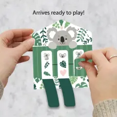 Big Dot of Happiness Koala Cutie - Bear Birthday Party and Baby Shower Game Pickle Cards - Pull Tabs 3-in-a-Row - Set of 12