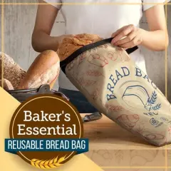 Impresa [3 Pack] Reusable Bread Bags - Double Seal - Dishwasher & Washing Machine Safe